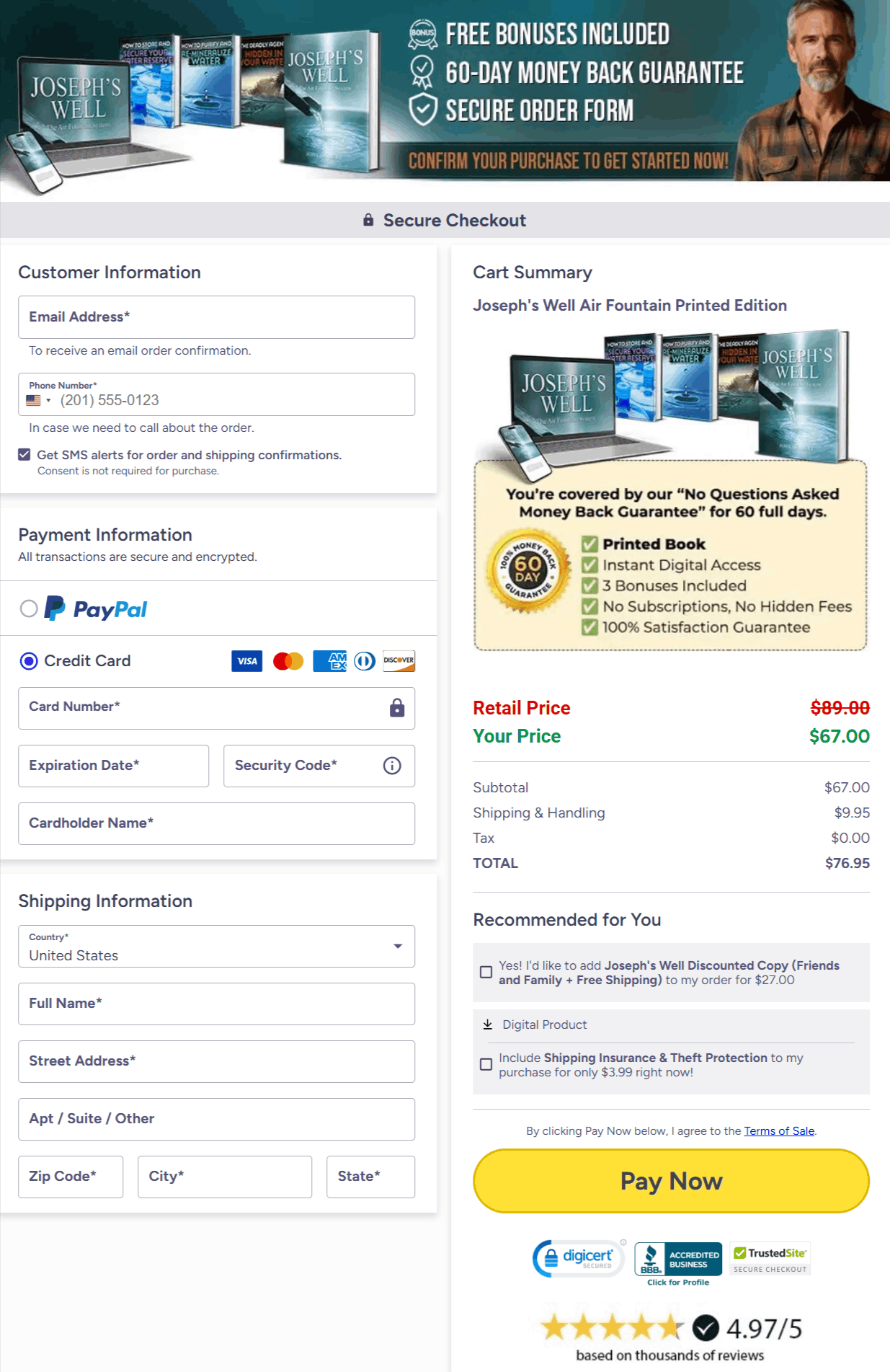 joseph well order page